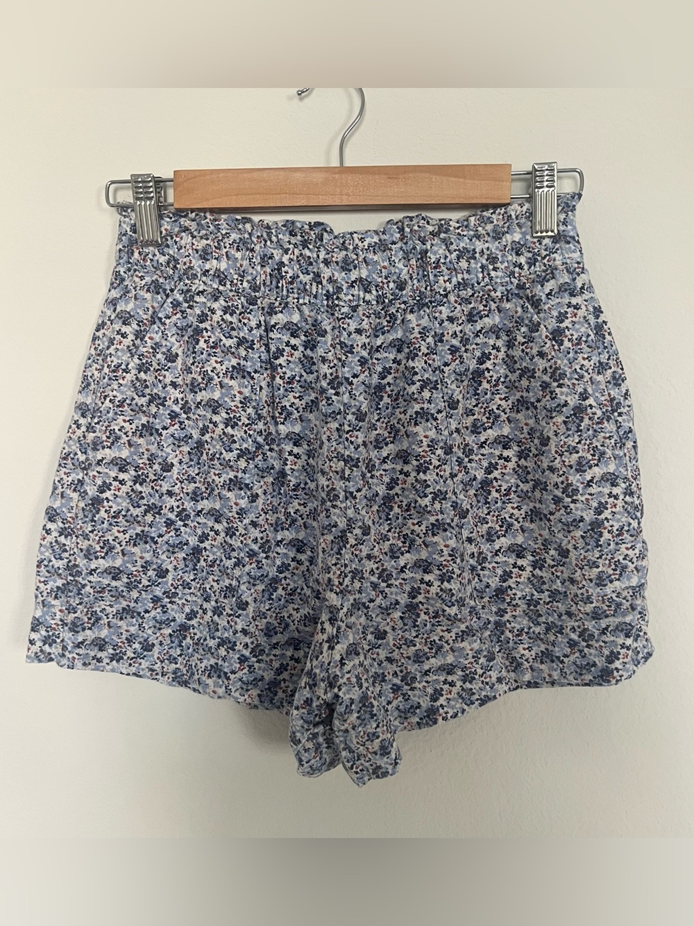 Abercrombie & Fitch Linen Blend Floral Shorts Sz Small Cottagecore Beach Coastal